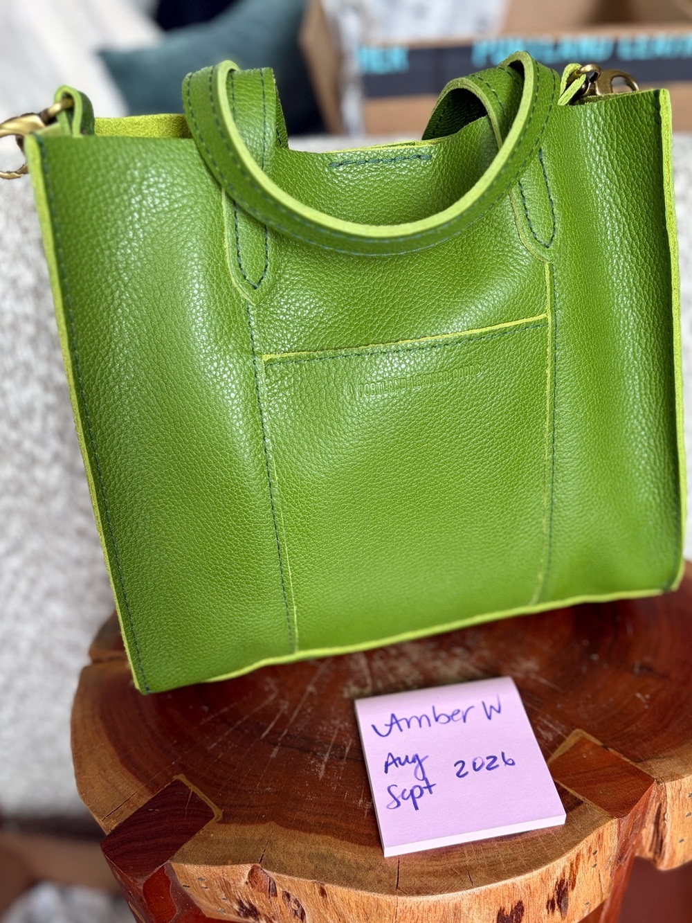 NWOT Portland Leather Lola Crossbody Tote in Mantis - from C-Sale